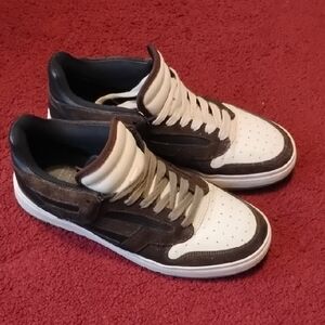 Represent Men's Two-Tone Brown and White Low-Top Sneakers